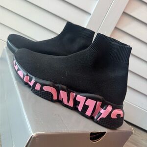 Balenciaga Black and Pink Sneakers
